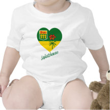 Saskatchewan Flag Heart with Name T-shirt