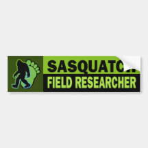 Sasquatch Field Researcher Bumper Sticker