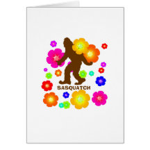 Sasquatch Flowers Card