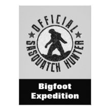 Sasquatch Hunter Funny Invitation to find Bigfoot