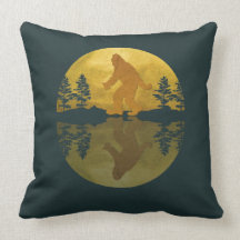 Sasquatch Moon Pillow