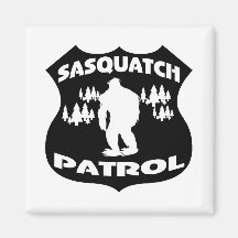 Sasquatch Patrol Forest Badge Fridge Magnet
