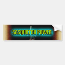 SASQUATCH POWER BUMPER STICKERS