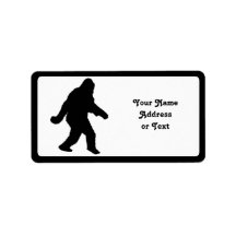 Sasquatch Squatchin' Silhouette Address Labels