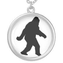 Sasquatch Squatchin' Silhouette Pendant