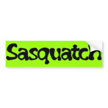 Sasquatch Text bumper stickers