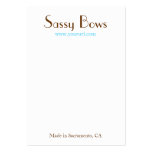 Sassy Bow & Jewellery Display Card