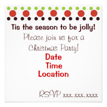 Sassy Dots Christmas Party Invitation