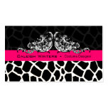 Sassy Giraffe Scallop - Animal Print Designer business cards