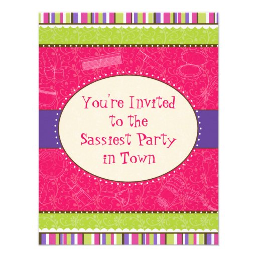 Sassy Girl Birthday Party Invitation