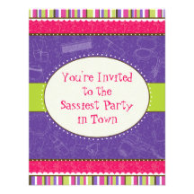 Sassy Girl Birthday Party Invitation