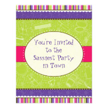 Sassy Girl Birthday Party Invitation
