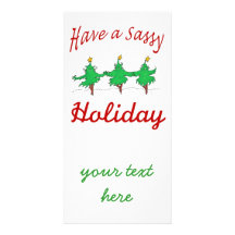 sassy holiday card customized photo card