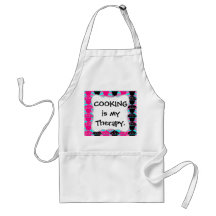 Sassy Hot Pink and Black Cupcake and Zebra Stripe Aprons