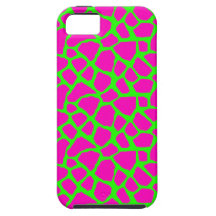Sassy Pink and Green Giraffe Print iPhone Case iPhone 5 Cases