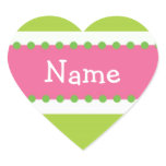 Sassy Pink and Green Personalized Sticker