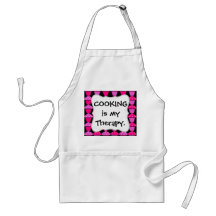 Sassy Pink and Purple Cupcakes on Black Apron