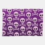 Sassy Purple Skull Kitchen Towel
