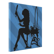 Sassy Sissy Pretty Is Powder Blue Grunge Canvas Prints