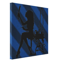 Sassy Sissy Pretty Is Sapphire Blue Grunge Canvas Print