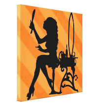 Sassy Sissy Pretty Is Tangerine Orange Grunge Canvas Print