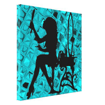 Sassy Sissy Pretty Is Teal Peacock Canvas Prints