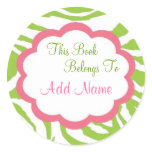 Sassy "this book belongs to" sticker