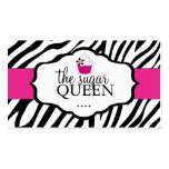 Sassy Zebra Cupcake Loyalty Cards Business Card Templates