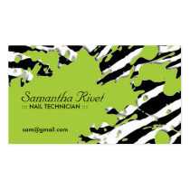 Sassy Zebra Print Business Cards
