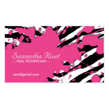 Sassy Zebra Print Business Cards