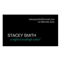 SASSY ZEBRA PRINT MAKEUP ARTIST BUSINESS CARD
