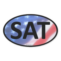 SAT Oval Sticker