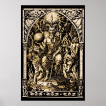 Satan a couronné l'affiche de l'art 24x36