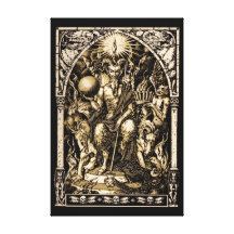 Satan a couronné l'art de mur de la toile 24x36 toiles tendues