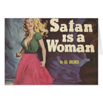 satan is a woman! card