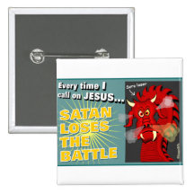 Satan Loses The Battle Christian Gift Pin