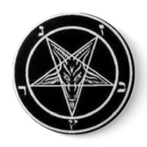 satanic pentagram pin