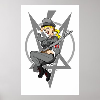 Satanic Warmerchant Pin-Up Woman Posters by LuvataciousSkull