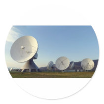Satellite Dish Round Stickers