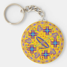 Satellite Mandala Keychain