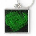 Satellite Stained Glass in Bright Green