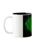Satellite Stained Glass in Bright Green Coffee Mugs
