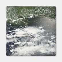 Satellite view of oil leaking 2 refrigerator magnets