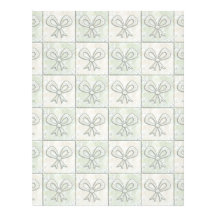 Satin and Floral Bows Personalized Letterhead