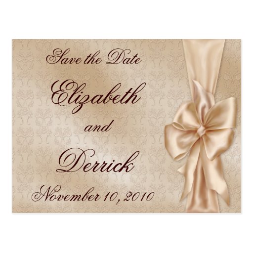 Satin Elegance Save the Date Postcards
