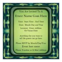 Satin, Jade & Onyx Custom Invites