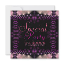 Satin Pink Diva Special Girls Party Invitations