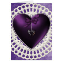 Satin Purple Heart Card
