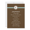 Satin Ribbon Baby Shower Invitation - in Blue