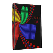 Satin Ribbons and Red Dots iPad Folio Cover